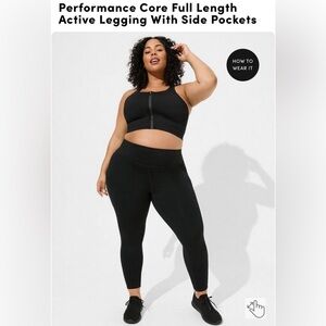 Torrid 3 (3x) Performance Core Full Length Active Legging With Side Pockets